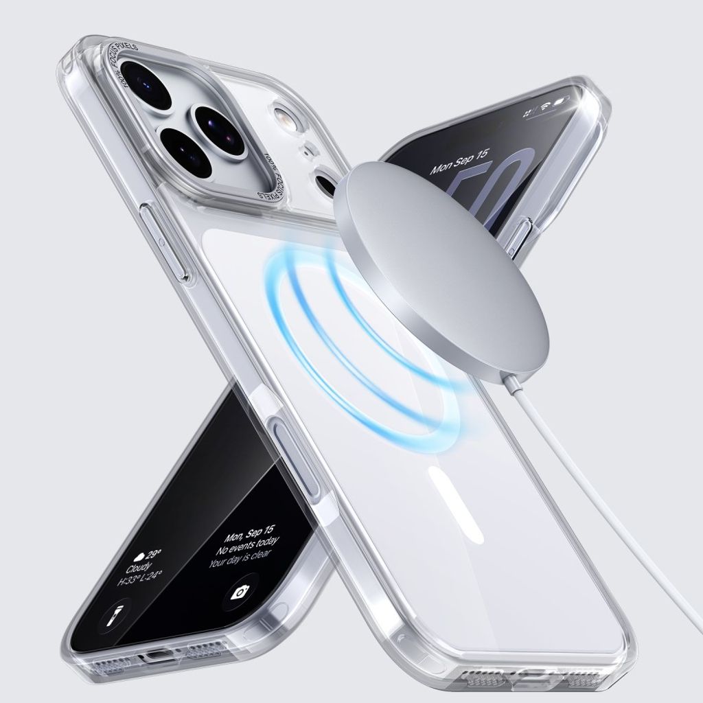 MagSafe-deksel til iPhone 18 Pro Max/17 Pro Max – sølv