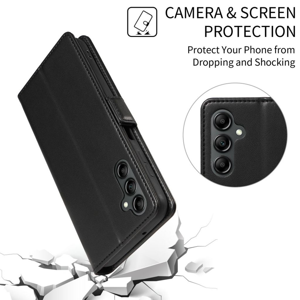 Samsung Galaxy A37 5G Plånboksfodral RFID-blockerande PU-läder - Mörkgrön