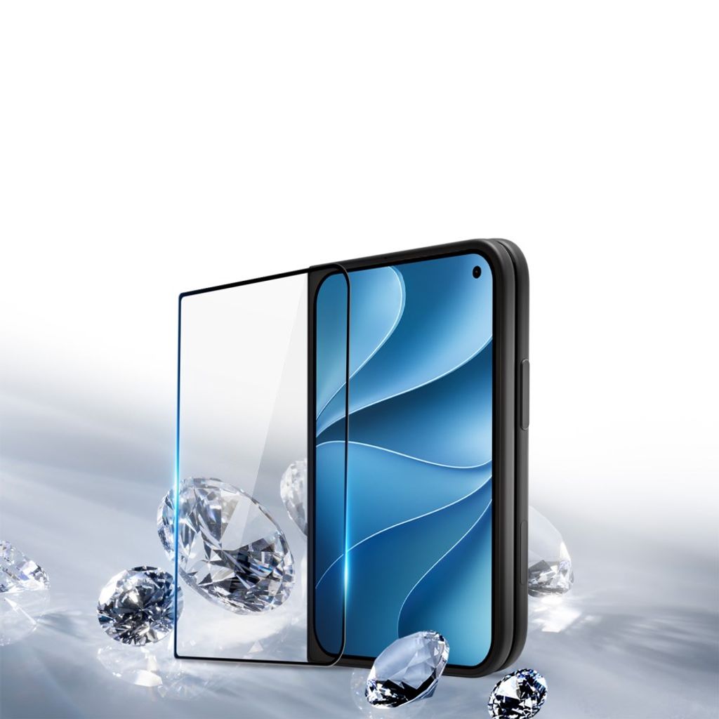 DUX DUCIS iPhone Fold Skjermbeskytter Aluminiumsilikatglass - Svart