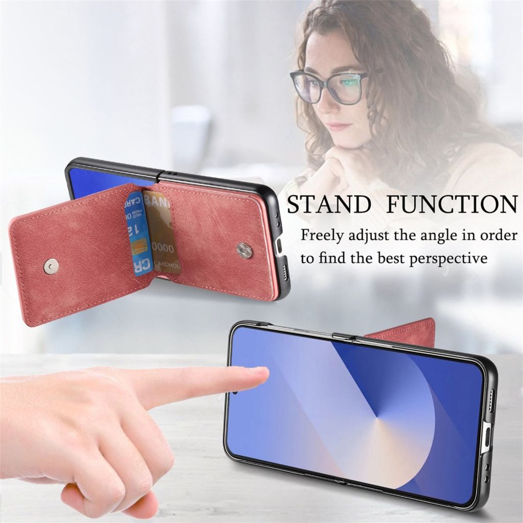 Samsung Galaxy Z Flip7 5G Skal med Ringhållare - Rosa