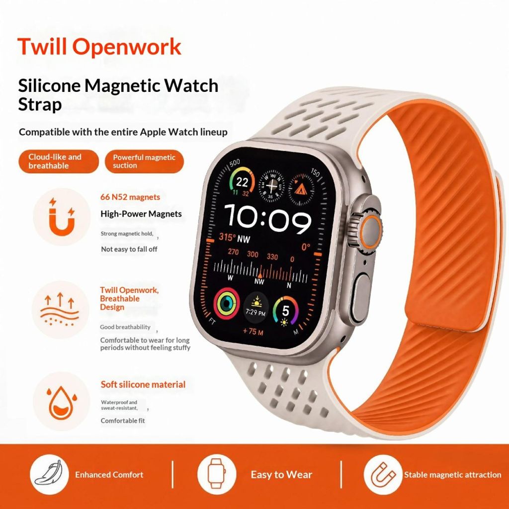 Apple Watch 42 / 41/ 40 / 38mm Klockarmband i Silikon - Mörkblå