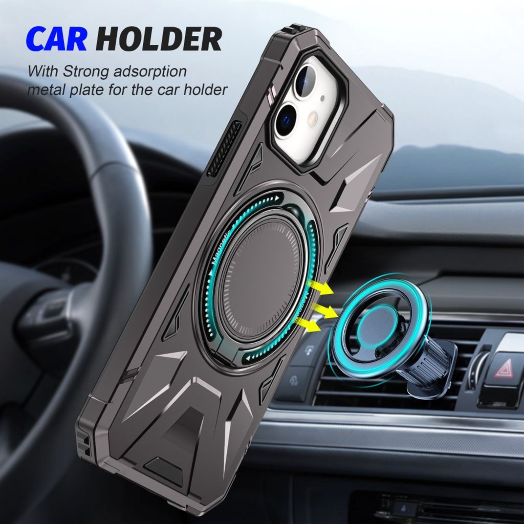 iPhone 11 Skal med Stativ - Grå