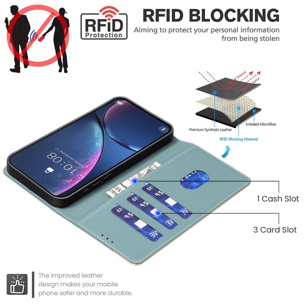 BINFEN COLOR iPhone 17 Pro plånboksfodral – grön