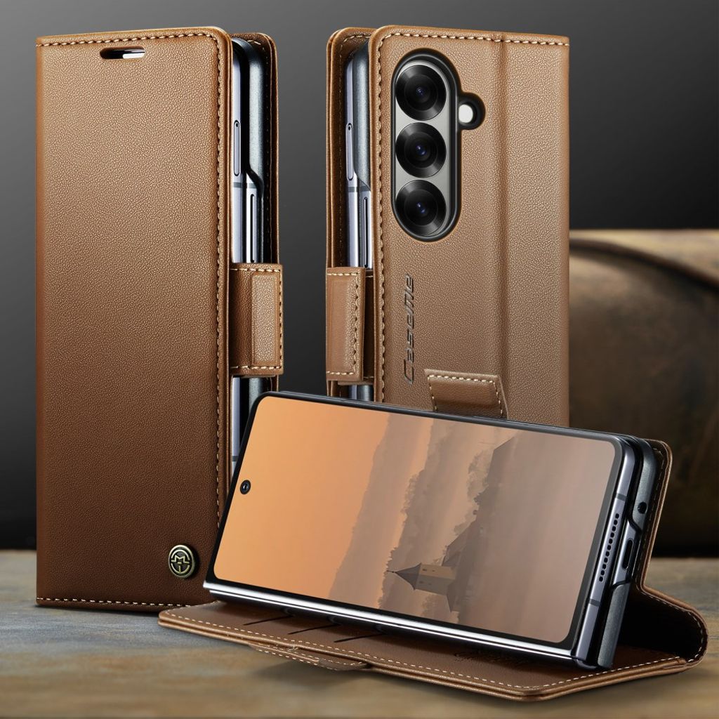 CASEME Samsung Galaxy Z Fold7 5G Fodral med RFID-blockering - Brun