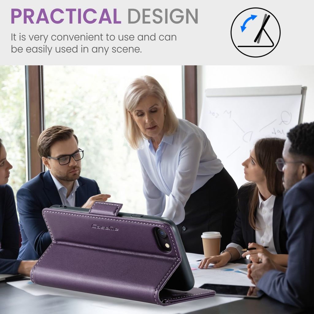 CASEME iPhone 6/6s/7/8/SE 2020/2022 Etui med Kortplads - Lilla