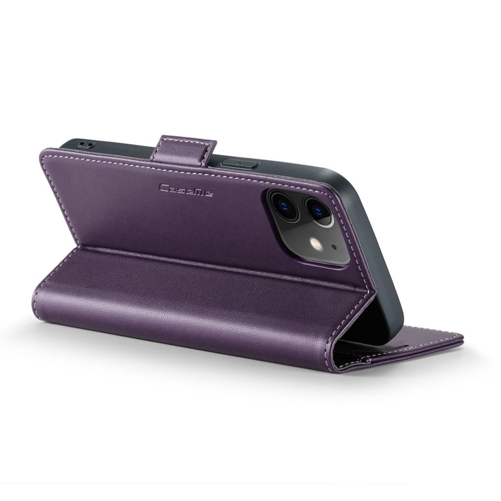 CASEME iPhone 12 Mini Wallet Cover with Stand - Purple