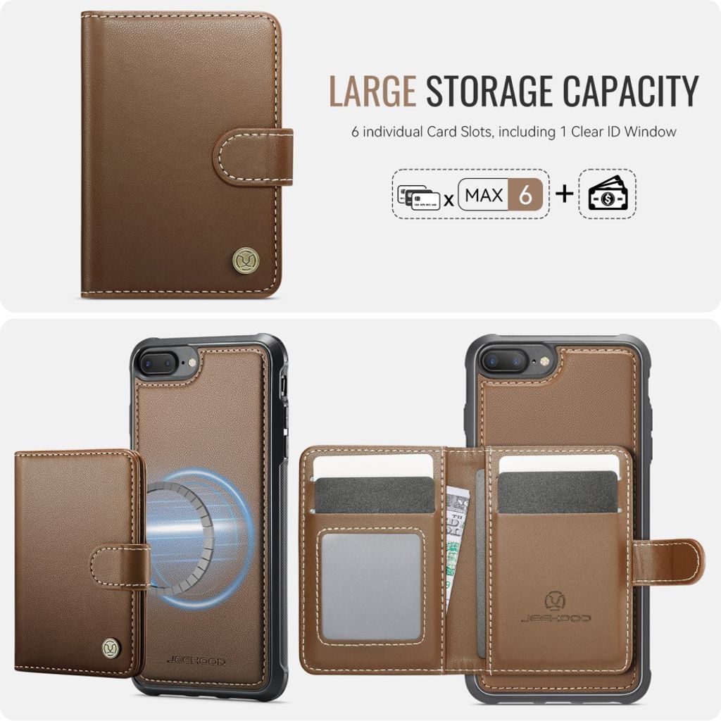 JEEHOOD iPhone 7 Plus / 8 Plus Cover med MagSafe - Brun