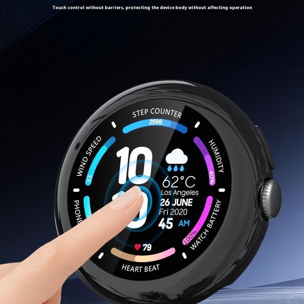 Google Pixel Watch 4 45mm Cover Fuld Beskyttelse – Mørkeblå