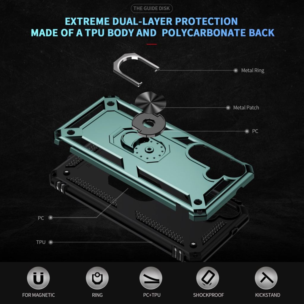 Samsung Galaxy S25 FE Case with Stand - Green