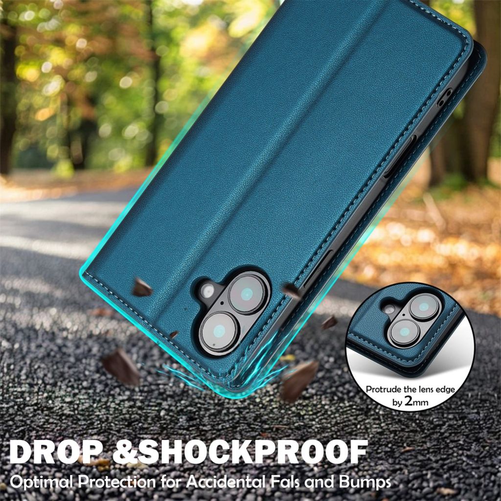 LC.IMEEKE iPhone 17 Wallet Cover - Blue