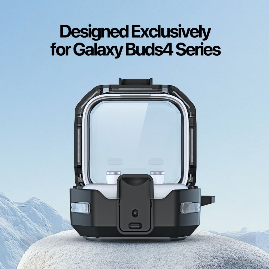 DUX DUCIS Samsung Galaxy Buds4/Buds4 Pro Kuori Metellikoukulla - Valkoinen