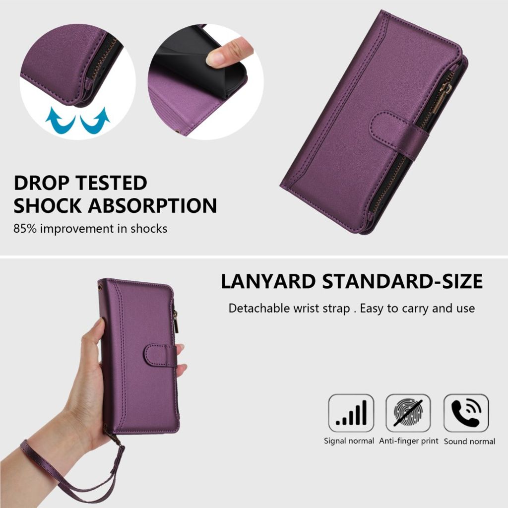 Xiaomi 15T Pro Kotelo 9 Korttipaikka - Violetti