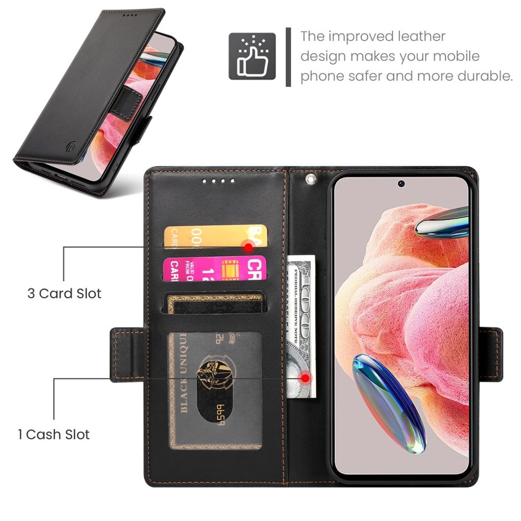 Xiaomi 17T Pro Plånboksfodral i PU-läder - Svart