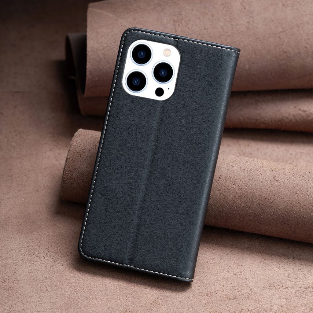 BINFEN COLOR iPhone 13 Pro Max Lompakkokotelo - Musta