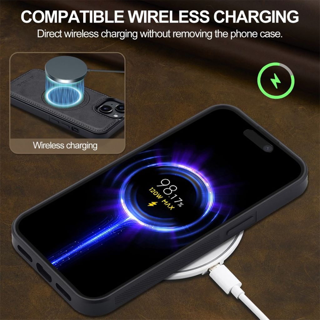 LC.IMEEKE iPhone 13 MagSafe-yhteensopiva kuori - Musta