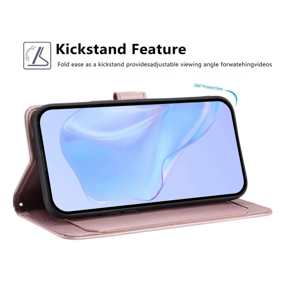 Samsung Galaxy A27 Lommeboketui Kortholder/Stativ/Stropp - Rose gull