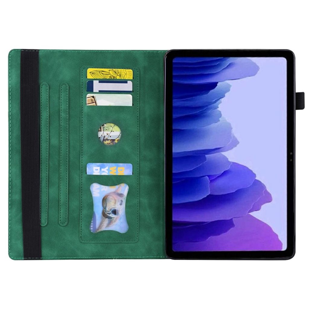 Samsung Galaxy Tab S12 Plus Folio flip cover med kortlommer - Grøn