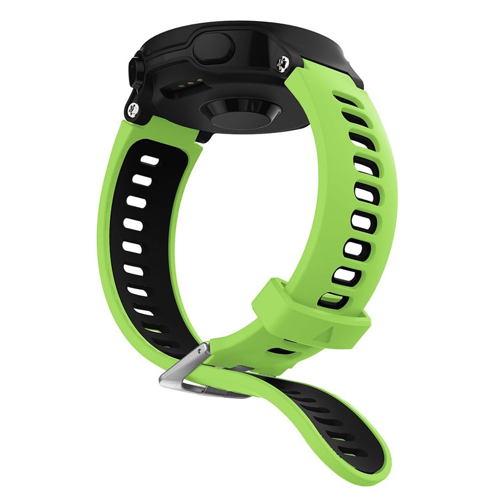 Garmin Forerunner 735XT/220/230/235/620/630 Silikon Klokkereim - Svart/Grønn