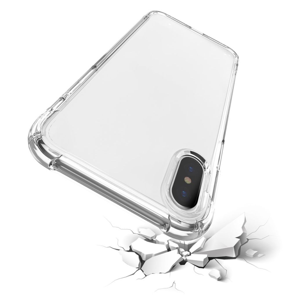 iPhone X/XS Deksel Støtsikker TPU Air Cushion - Gjennomsiktig