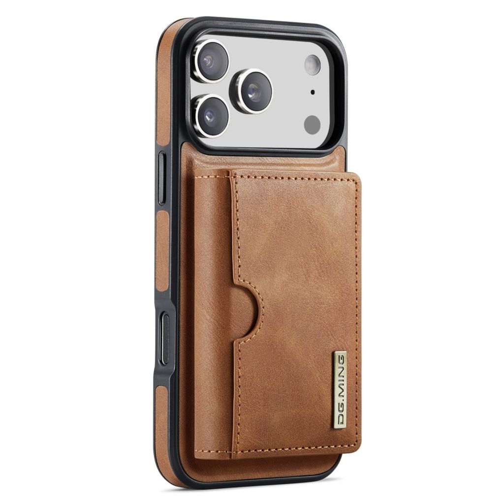 DG.MING iPhone 18 Pro Max/17 Pro Max Deksel med Magnetisk Lommebok - Lysbrun