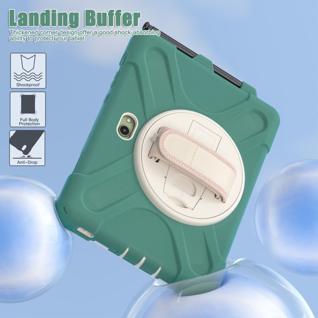 Samsung Galaxy Tab Active5 Pro/Pro/Active4 Pro Hybrid Deksel med Stativ – Smaragdgrønn