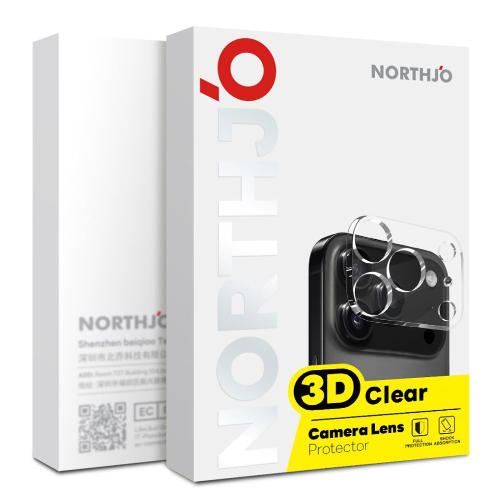 NORTHJO iPhone Fold -suojakalvo karkaistusta lasista HD - läpinäkyvä