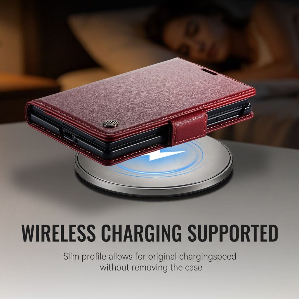 CASEME iPhone Duo Lompakkokotelo RFID-suojauksella - Punainen