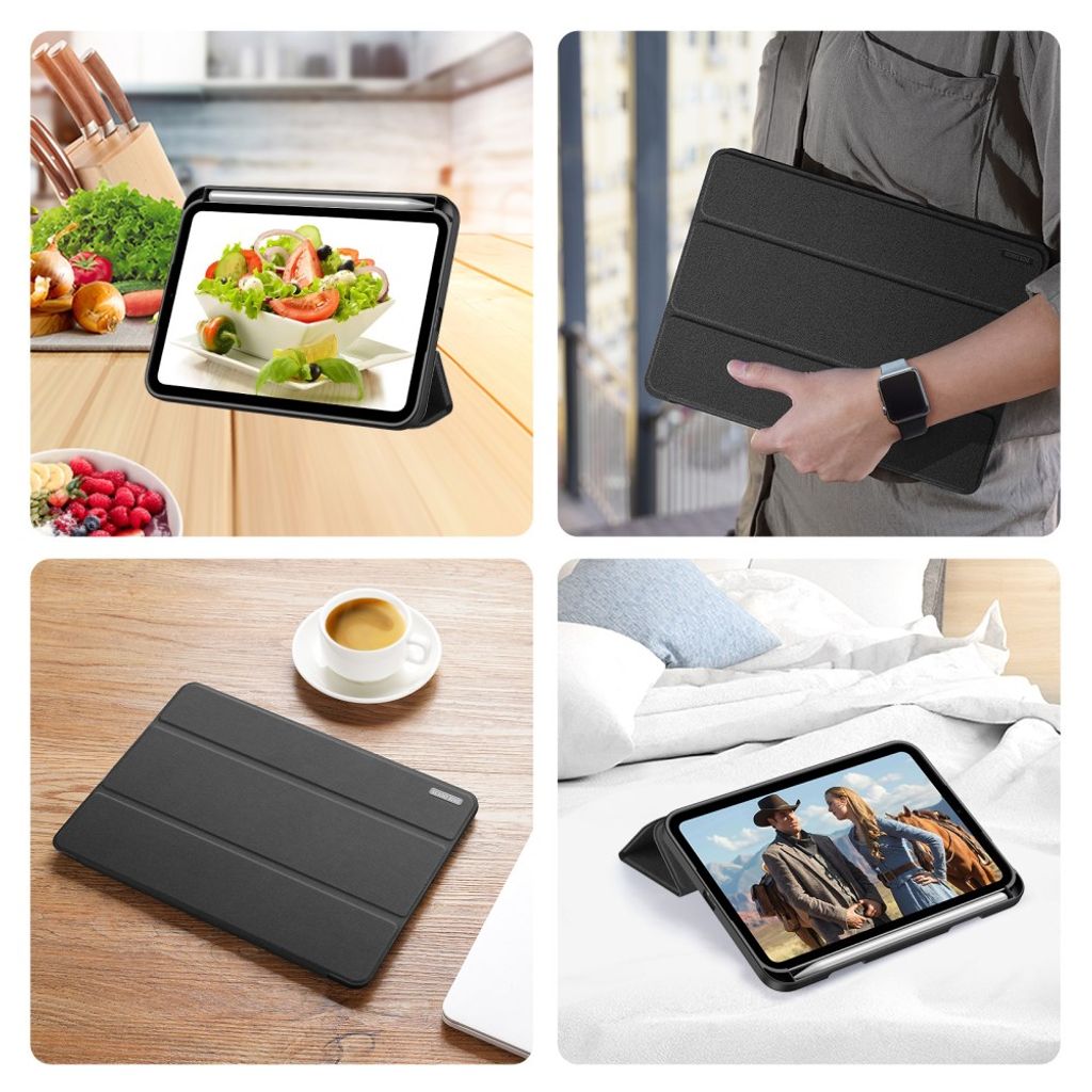 DUX DUCIS iPad mini (2026) Tri-Fold Kotelo – Musta