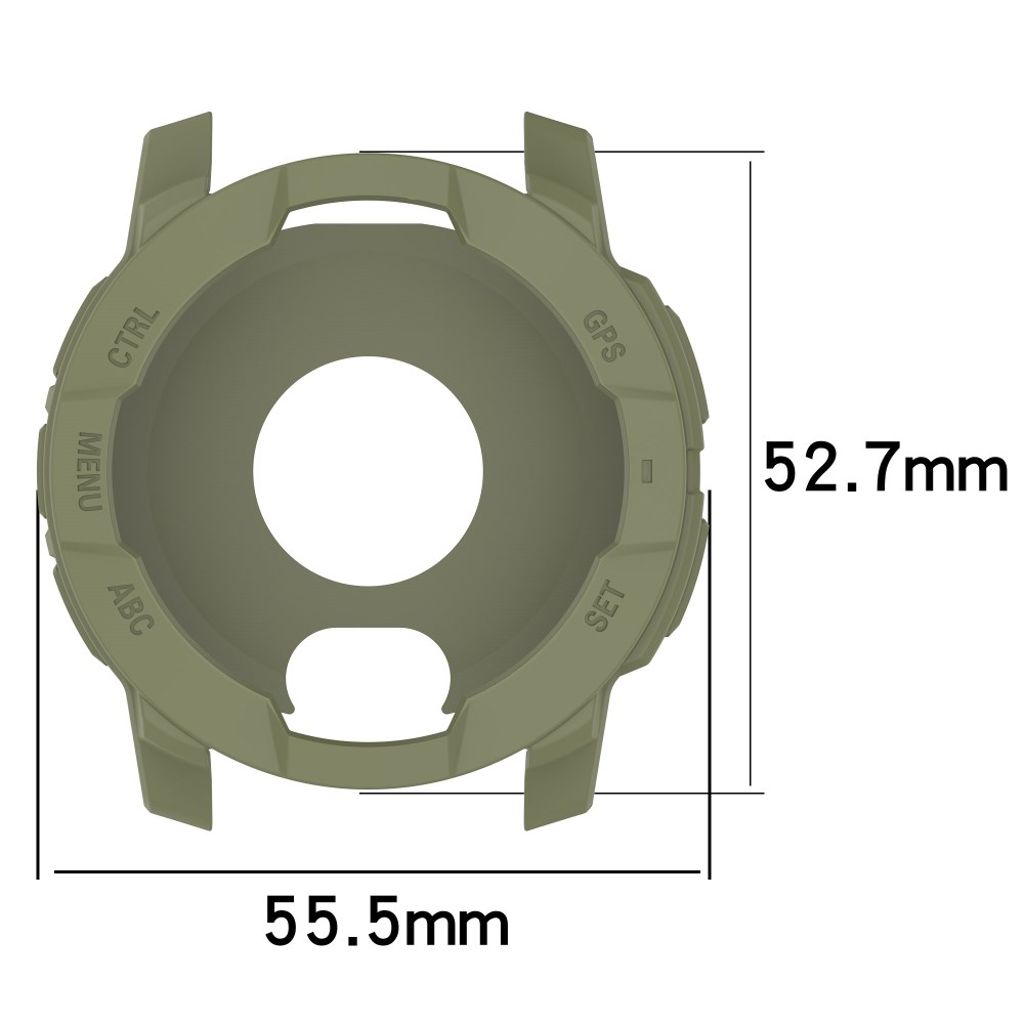 Garmin Instinct 3 AMOLED 50mm etc. Case in Silicone - Green