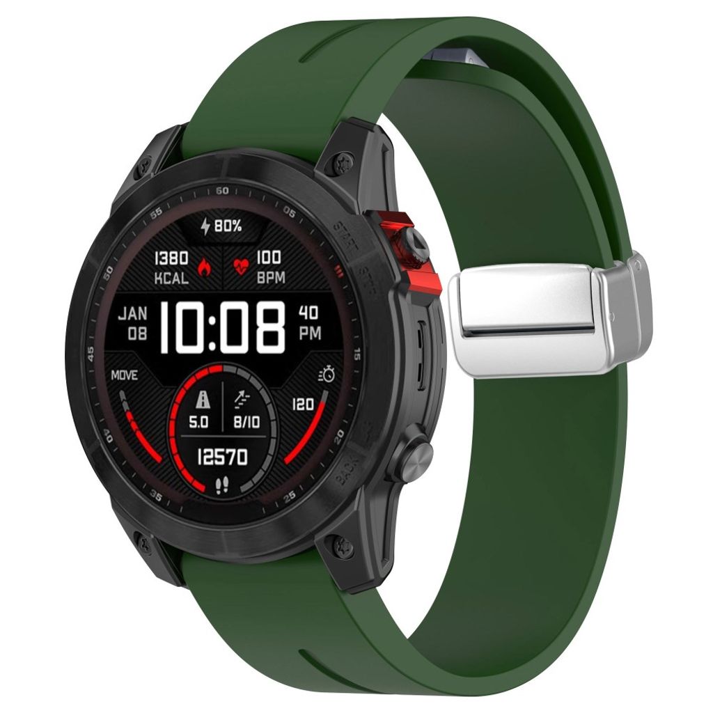Garmin Fenix 7S Silicone Watch Strap - Green