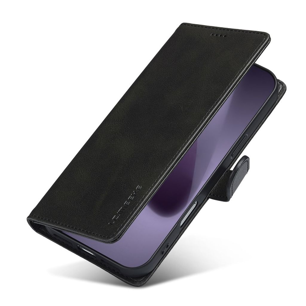 LC.IMEEKE iPhone 17 Pro Max Wallet Cover with Stand - Black