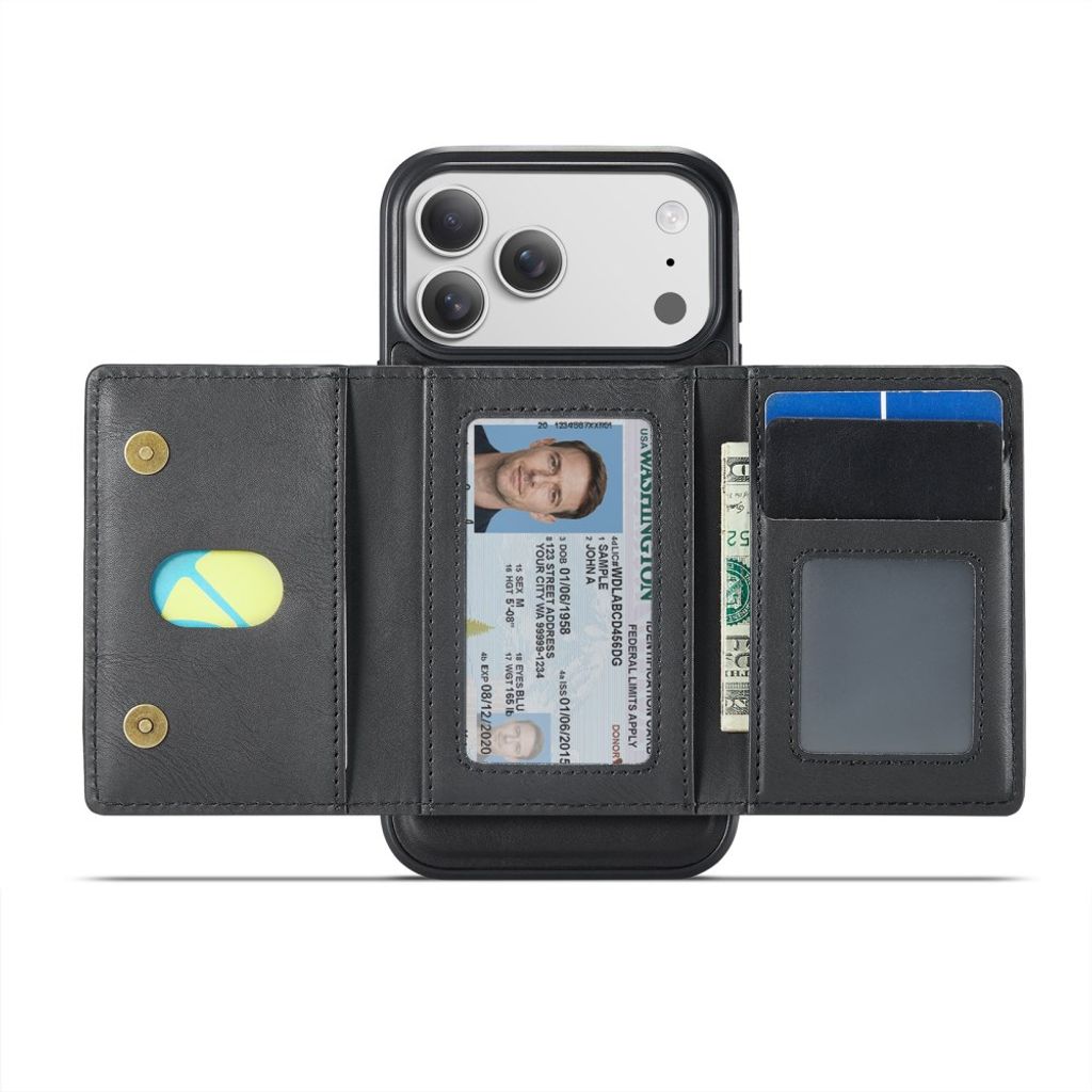 MAGKING iPhone 18 Pro Max/17 Pro Max MagSafe Kuori irrotettavalla lompakolla - Musta