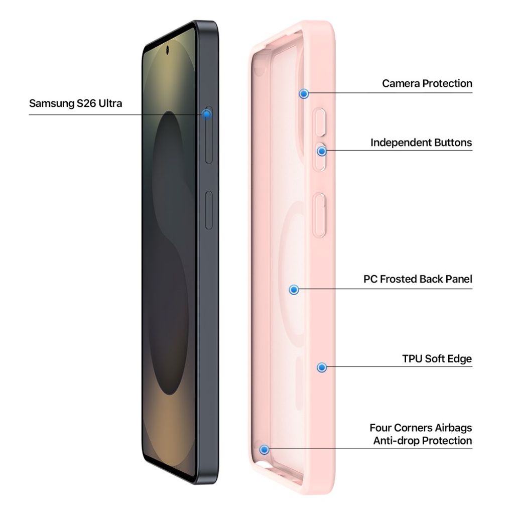 DUX DUCIS Samsung Galaxy S26 Ultra MagSafe Skal – Ljusrosa