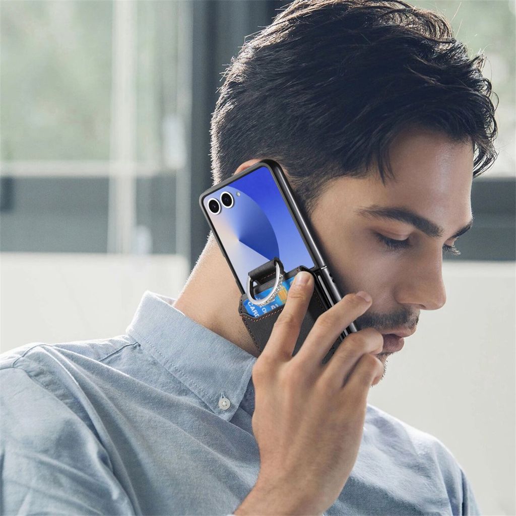 Samsung Galaxy Z Flip7 5G Skal med Ringhållare - Svart