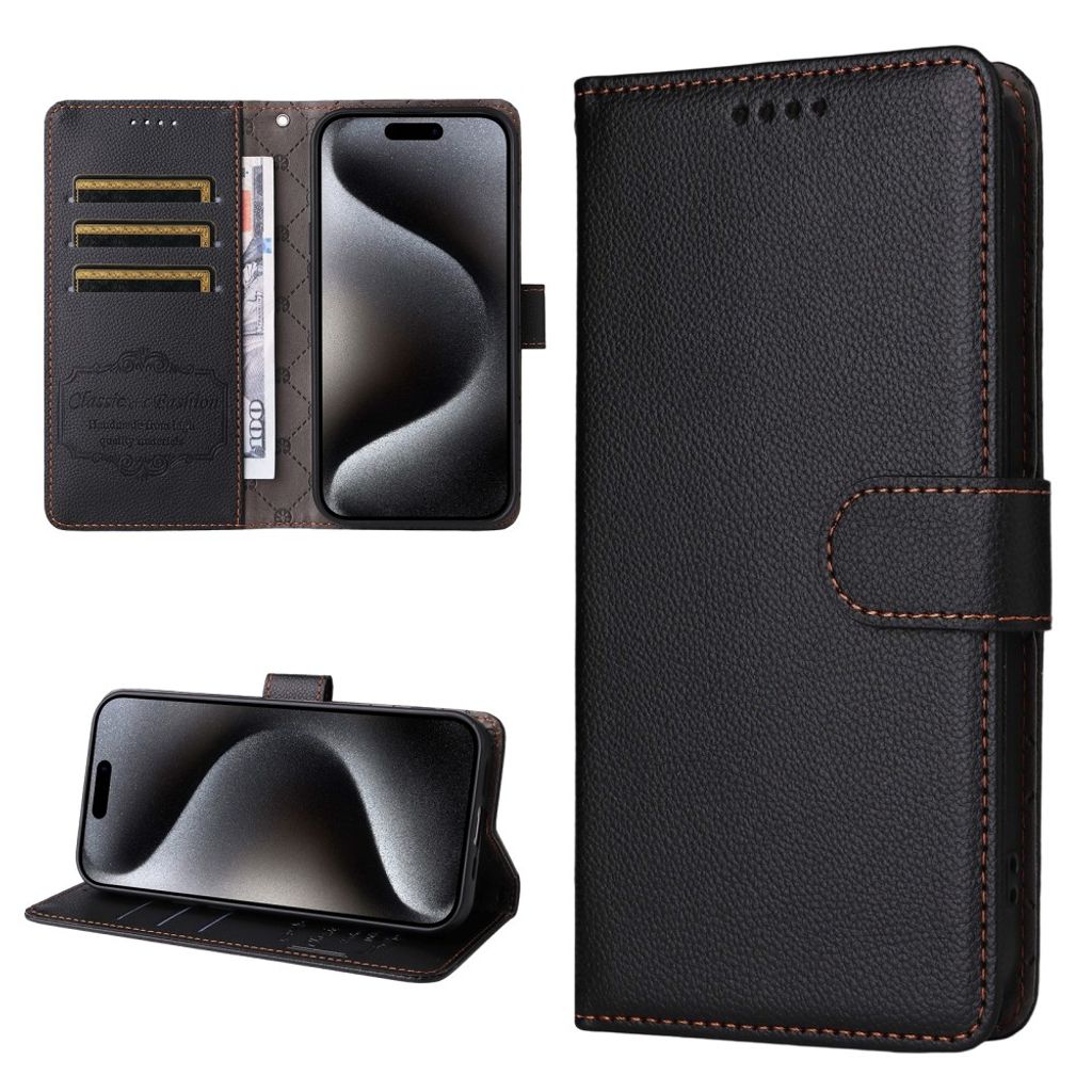 Google Pixel 11 Pro/11 Plånboksfodral RFID-blockerande 3 Kortfack PU-läder - Svart
