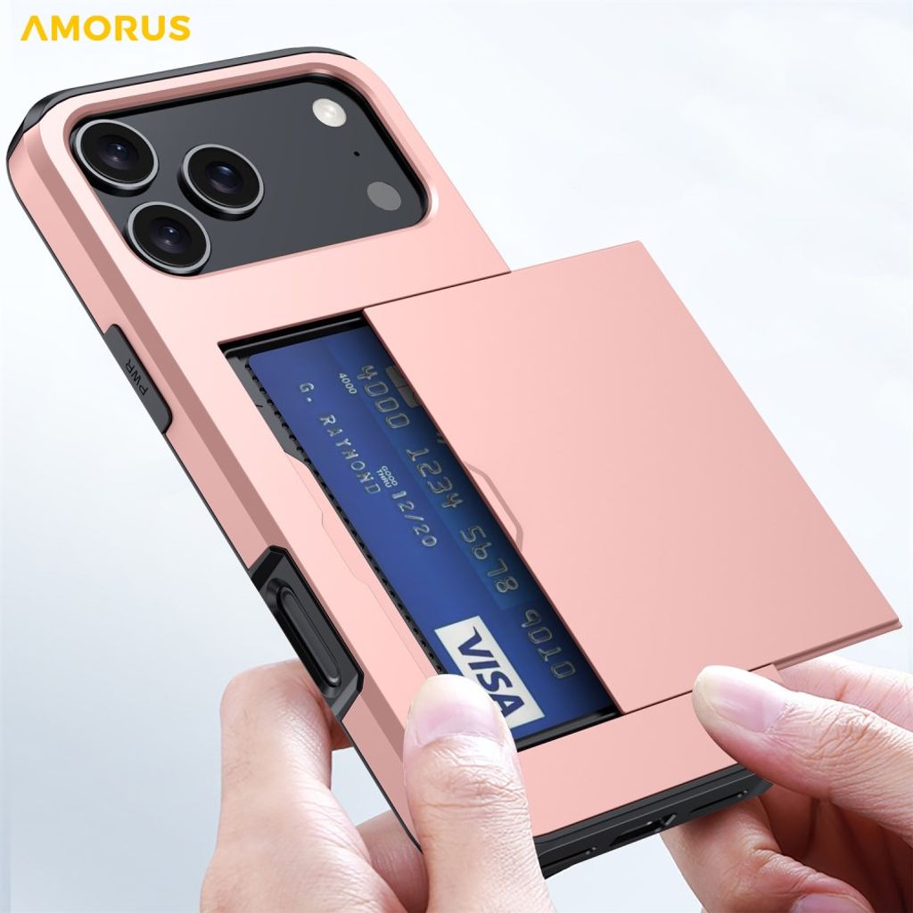 iPhone 18 Pro/17 Pro Kuori korttitaskulla - Musta