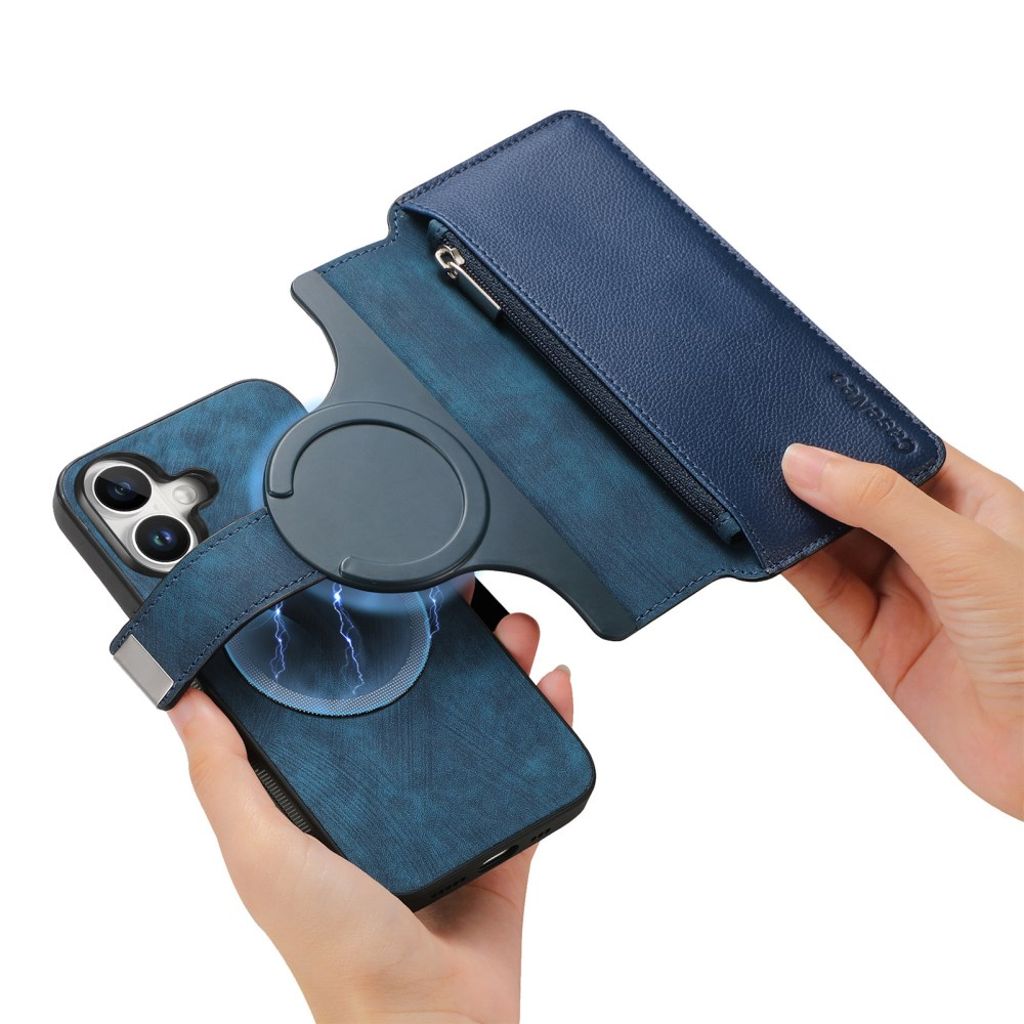 CASENEO iPhone 16 Plus Cover with Stand - Dark blue