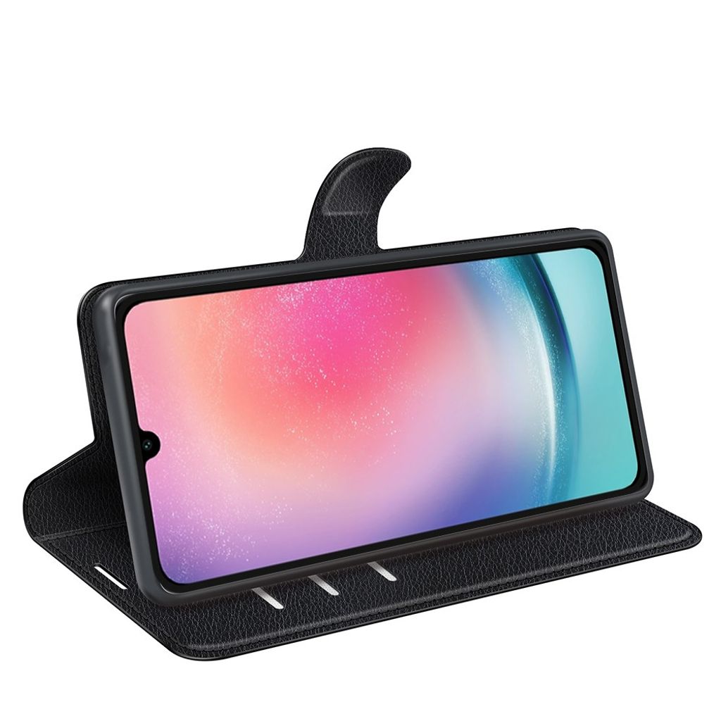 Samsung Galaxy A16 5G/A16 4G Lompakkokotelo Jalustalla - Musta