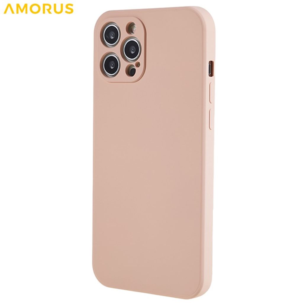 AMORUS iPhone 12 Pro Max TPU Cover - Lyserød