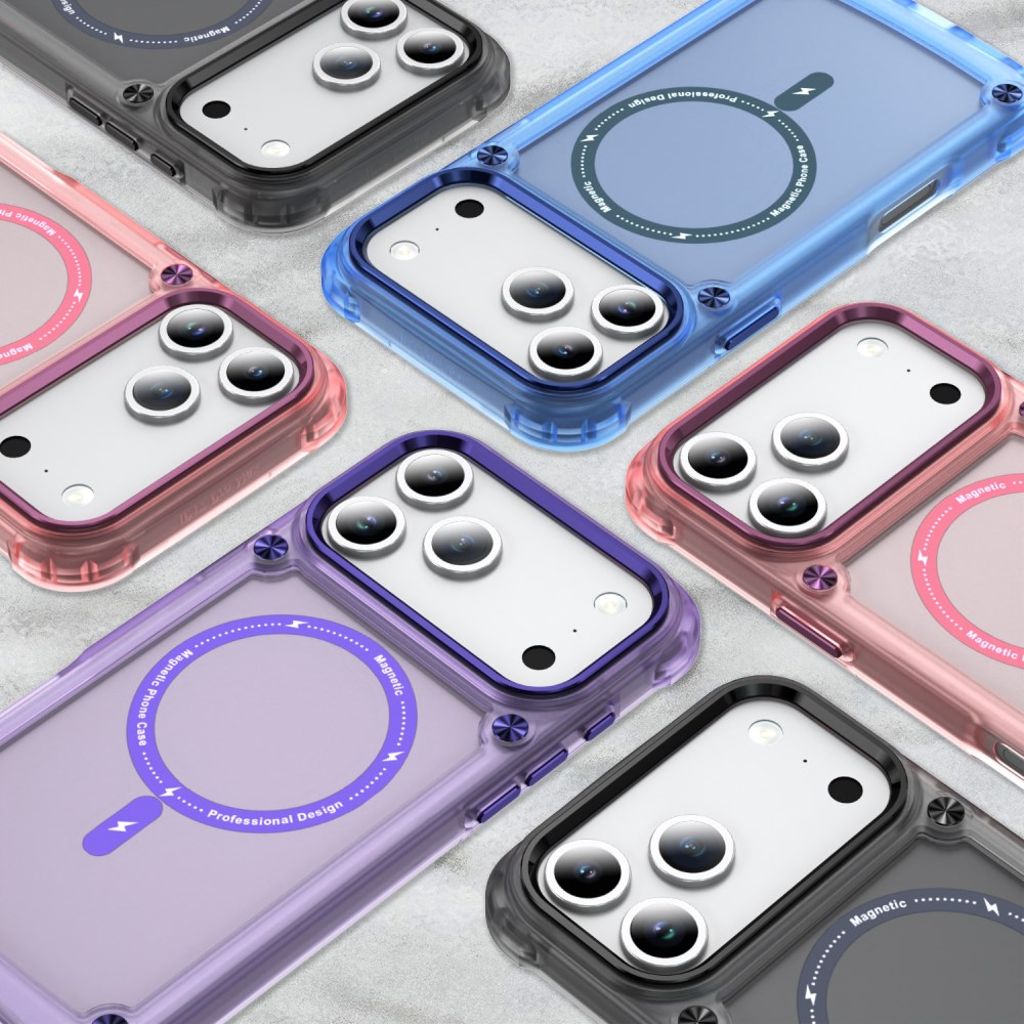 iPhone 17 Pro Max MagSafe-yhteensopiva Kuori - läpinäkyvä musta