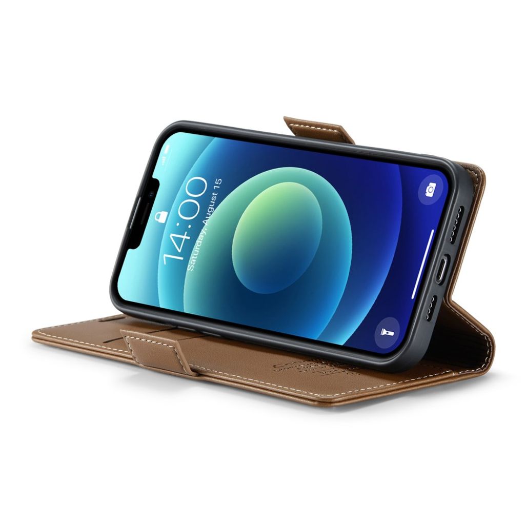 CASEME iPhone 12 Mini Wallet Cover with Stand - Brown