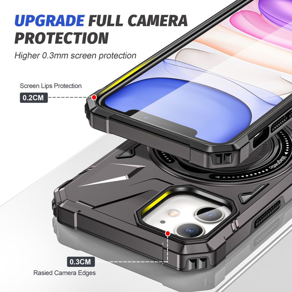 iPhone 11 Skal med Stativ - Grå