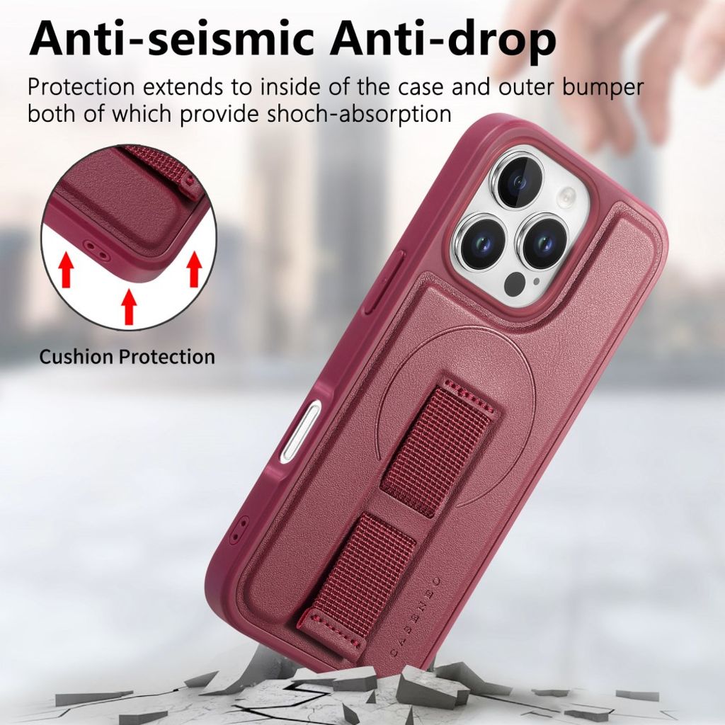 CASENEO iPhone 16 Pro Deksel med MagSafe - Rød