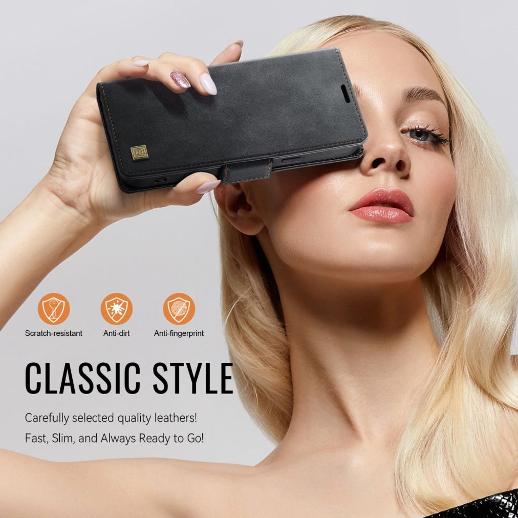 AUTSPACEA11 Google Pixel 11 Pro XL Plånboksfodral med RFID-blockering - Svart