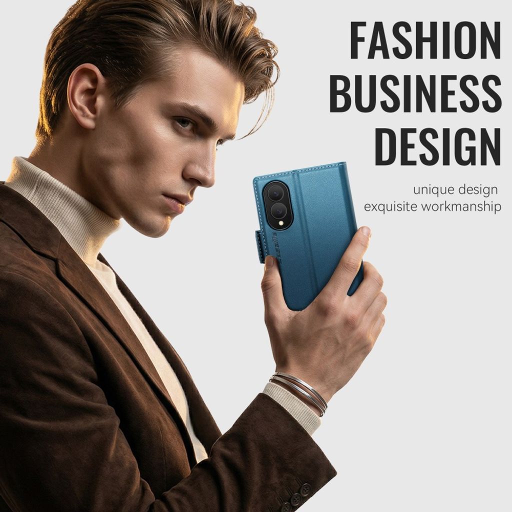 CASEME Samsung Galaxy Z Fold8 Flip Cover med RFID blokering - Blå