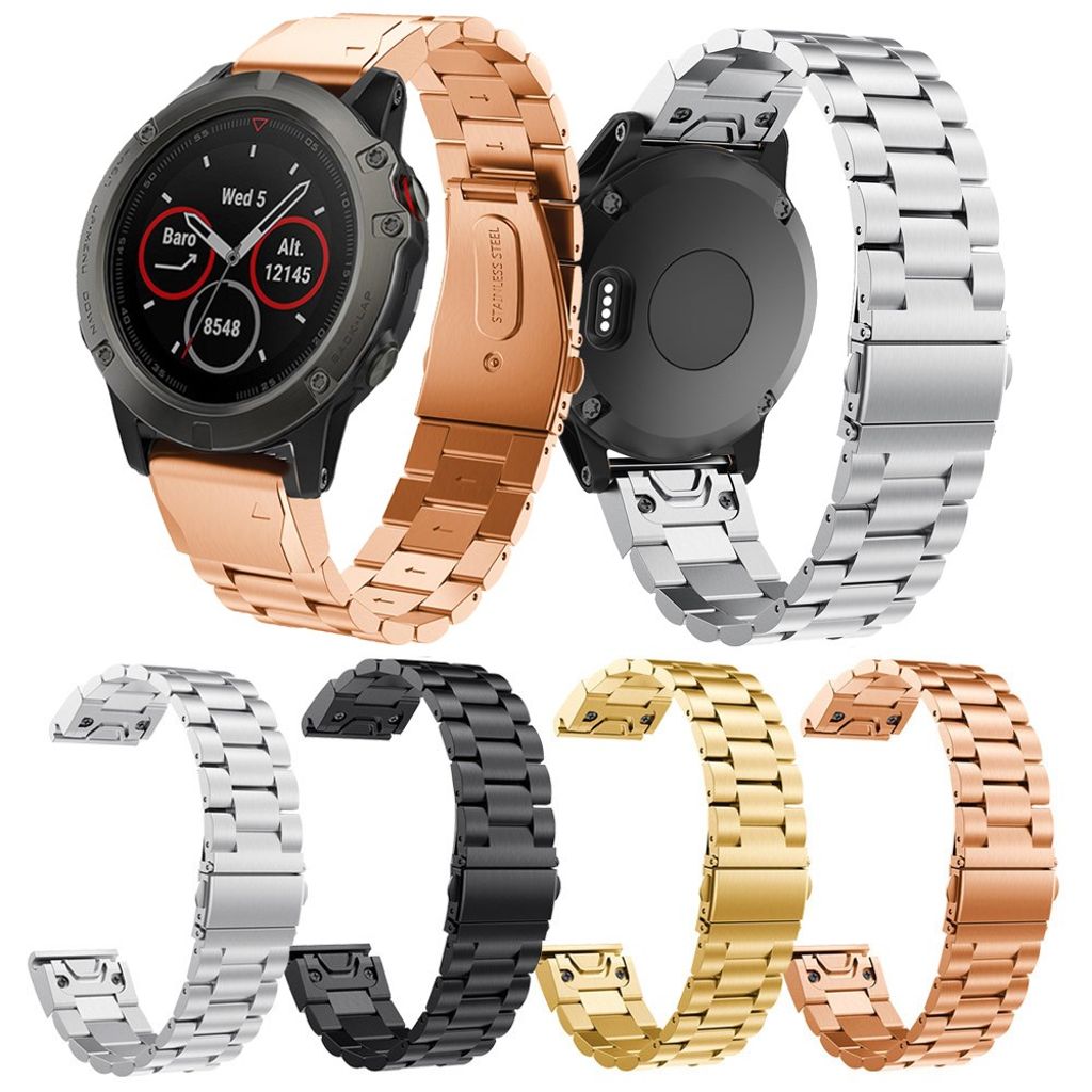 Garmin Fenix ​​​​5X Stainless Steel Watch Strap - Black