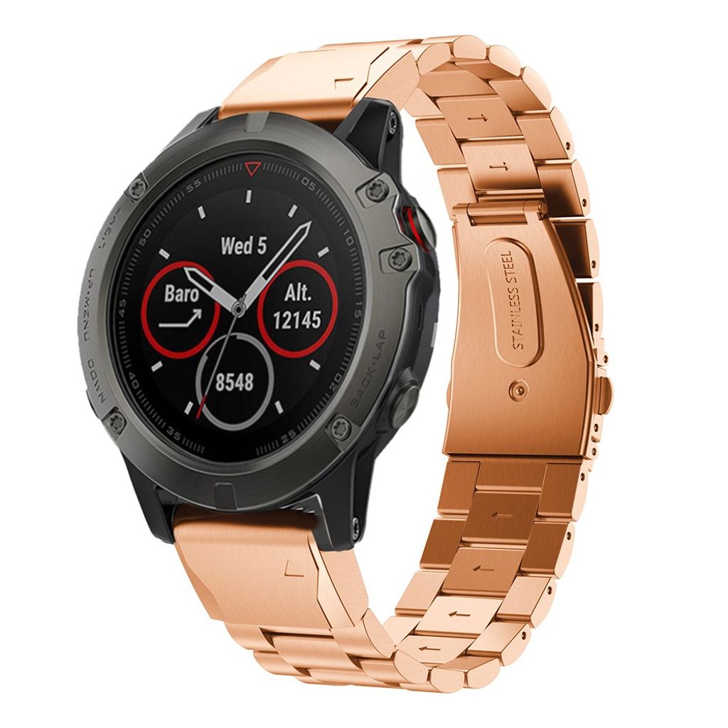 Garmin Fenix ​​​​5X Stainless Steel Watch Strap - Rose Gold