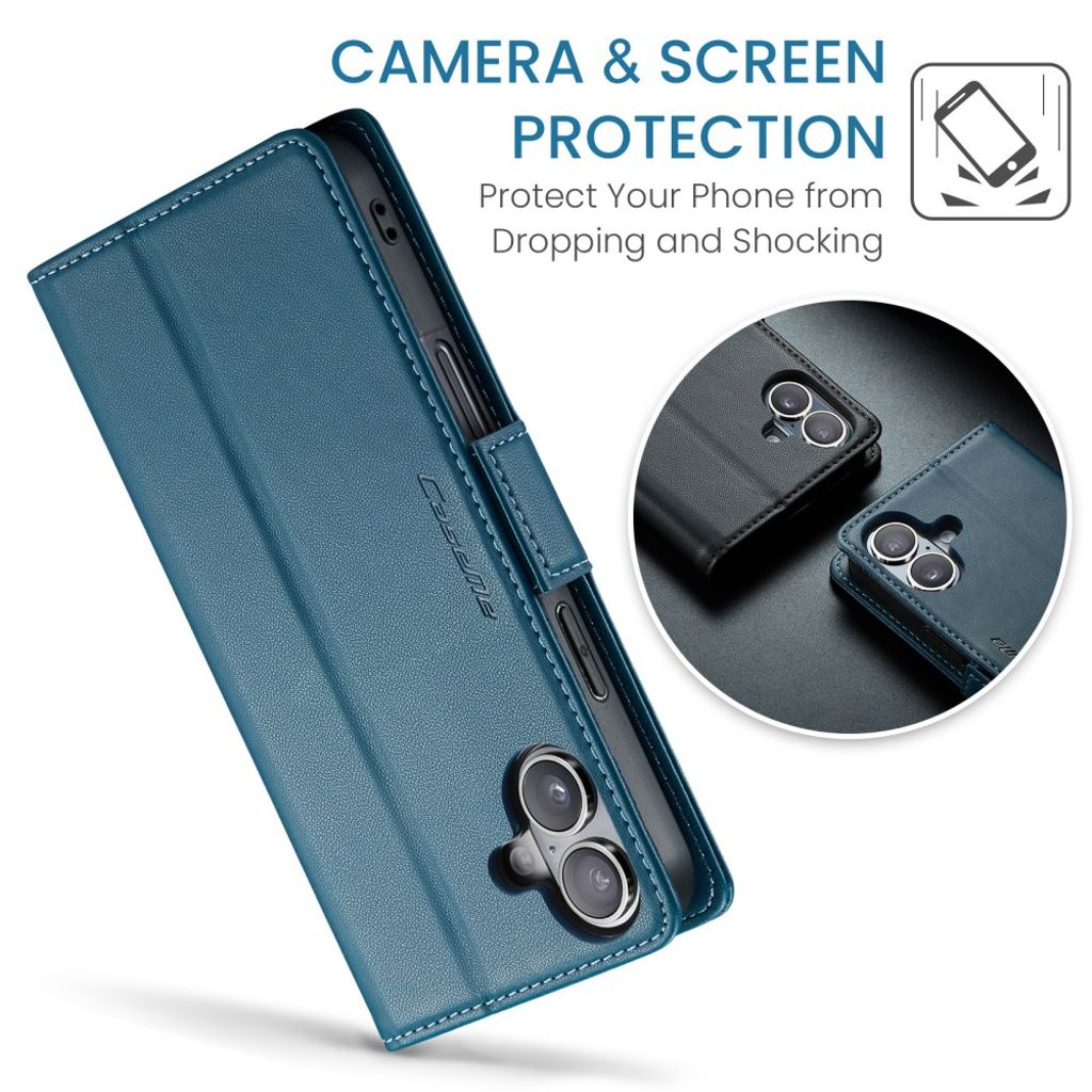 CASEME iPhone 16 Cover with Card Slots - Blue