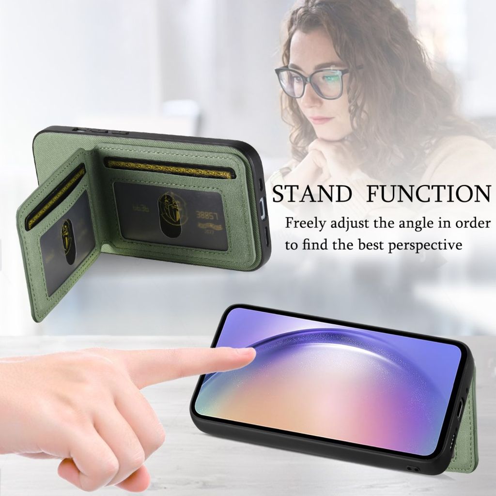 Samsung Galaxy A17 5G Case with Card slot - Green