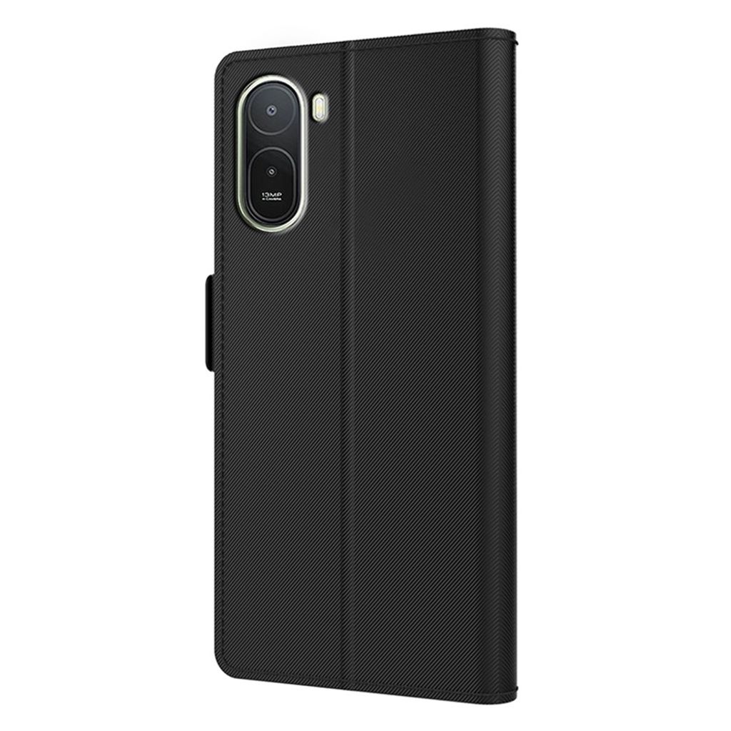 Xiaomi Poco C85x 5G/Redmi A7 Pro Fodral PU-Läder/Stativ Kortfack - Svart